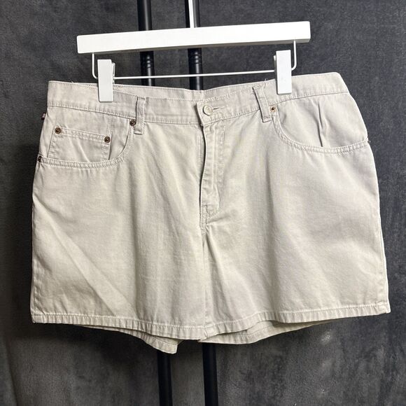 VTG Polo Jeans Ralph Lauren Khaki Shorts Womens 14 Pockets 90s Chino Sport - Picture 2 of 10